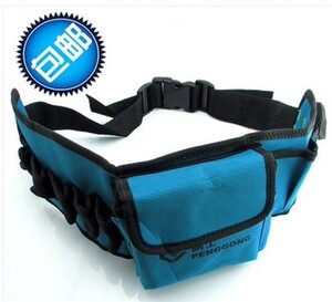 鹏工正品帆布工具包多功能腰挂包电工维修腰包防水耐磨091