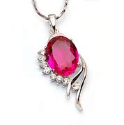 Smiling post new rose collar accessories Crystal pendant necklace pendant jewelry women pendant jewelry