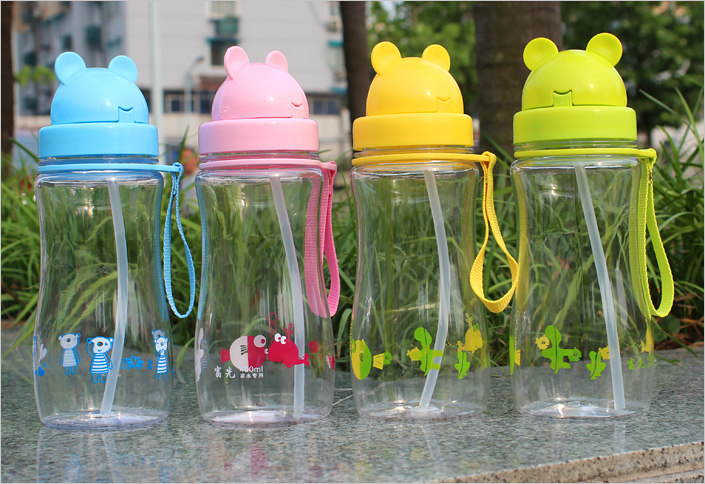 包邮时尚富光儿童吸管杯fga124-300/400太空塑料水杯子可爱卡通杯