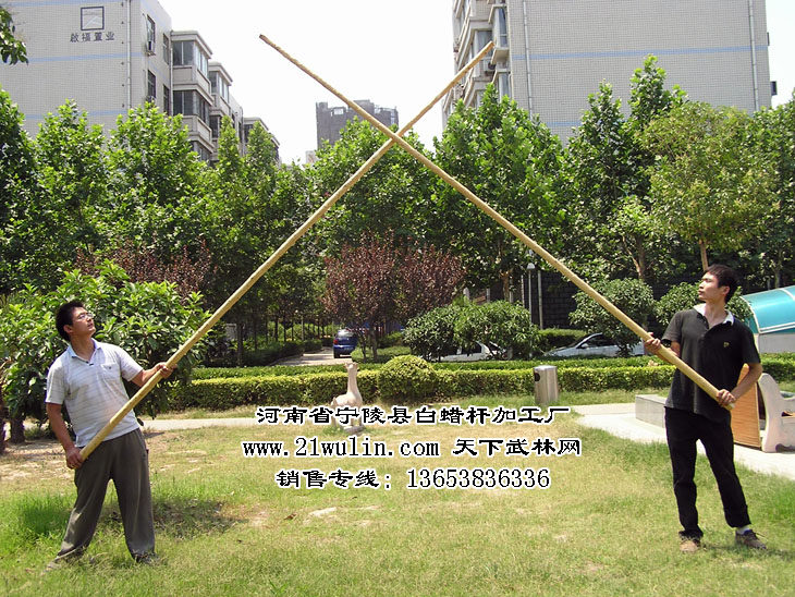 珍藏级太极大杆:传统型蜡杆长3.0米 太极大枪 武术棍 太极十三杆