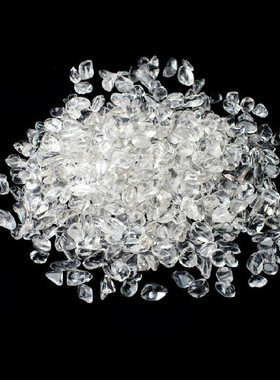 天然白水晶消磁石碎石净化消磁原石切割水晶3元150克水晶碎石