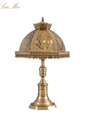 全铜台灯 阿拉伯东南亚台灯 奢华复古客厅卧室书房床头灯 2225-B
