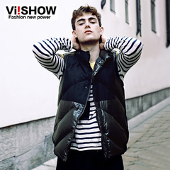 Viishow2015 spring men's vest vests simple City boy on the street in Europe and America stand down vest jacket