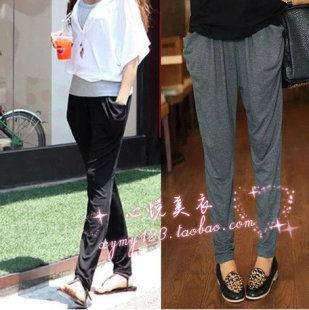 宽松瑜伽裤 女 2019韩版 莫代尔大码 薄款 显瘦哈伦裤 运动裤 春款 休闲裤