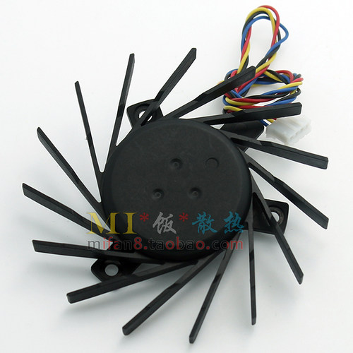 Chiefly CC8010S12H 直径72mm 孔距40mm 温控4线显卡风扇 0.24A
