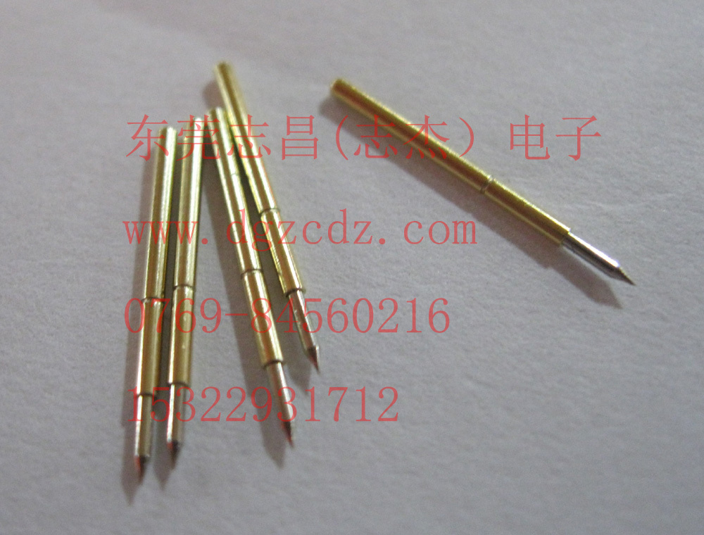 P50-B1铜测试针0#探针测试探针 16.5mm 0.68精密尖头顶针