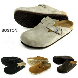 Boston反毛皮翻毛皮男女包头凉拖鞋 BIRKENSTOCK博肯鞋 德国正品