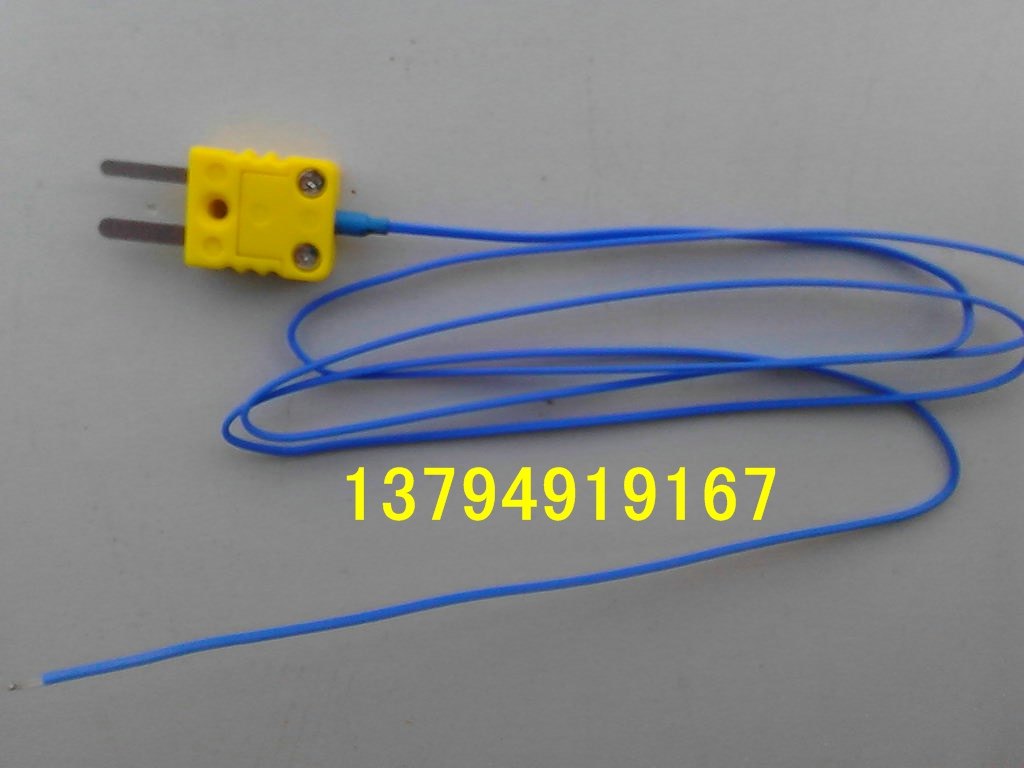 高温插头铁氟龙感温线 .热电偶k型表面温度探头 耐腐蚀测温线