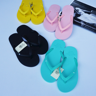 女鞋夏季AF小鹿糖果色薄荷绿柠檬黄平底舒适夹脚人字拖凉拖鞋包邮