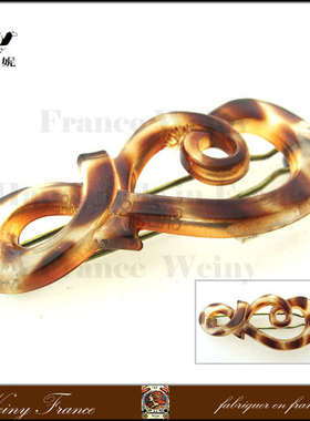 法国韦妮weiny镂空旋律音符款小边夹/侧夹/边卡D0664-2◆3色选