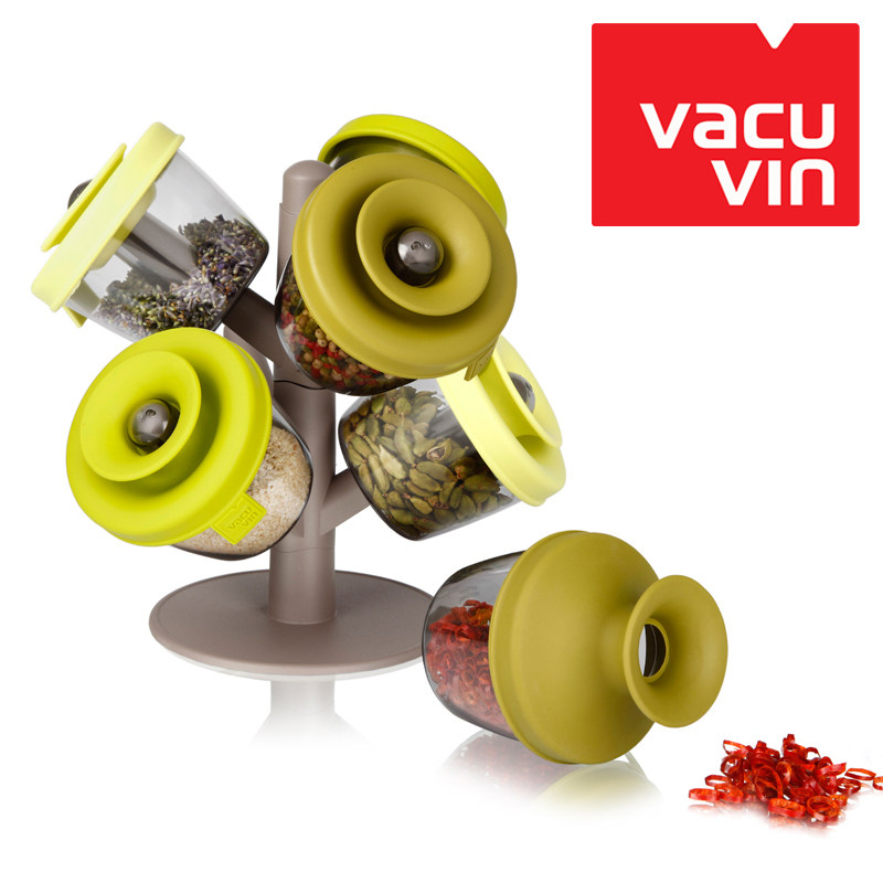 荷兰进口Vacu Vin创意趣味树形储物罐 塑料密封瓶糖果罐 调味料瓶