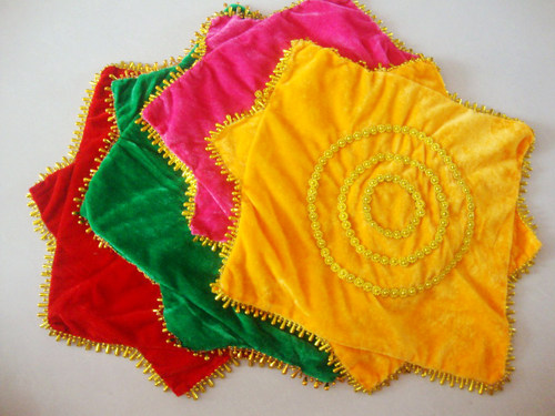 舞蹈手绢 秧歌手帕 手绢 八角巾 加厚带圈二 转舞蹈手绢花 广场舞