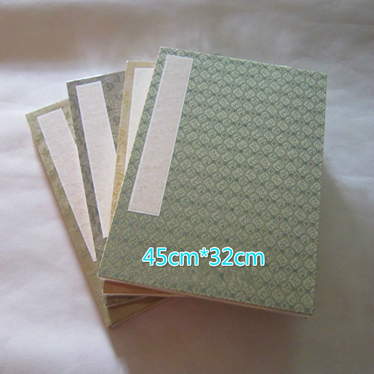 安徽生宣纸册页4号45X32cm锦面空白毛笔字书法国画专用书画宣纸本