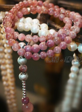 水晶碧玺旺夫佛珠手链
