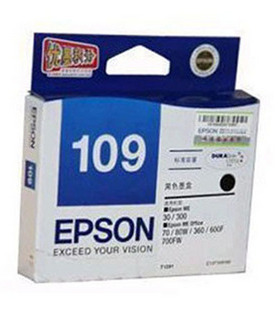 【原装】爱普生墨盒T1091黑色 Epson ME30 ME300 ME360 墨盒