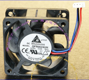 原装 拆机 台达 DELTA QFR0624UH 24V 0.26A 滚珠轴承 风扇