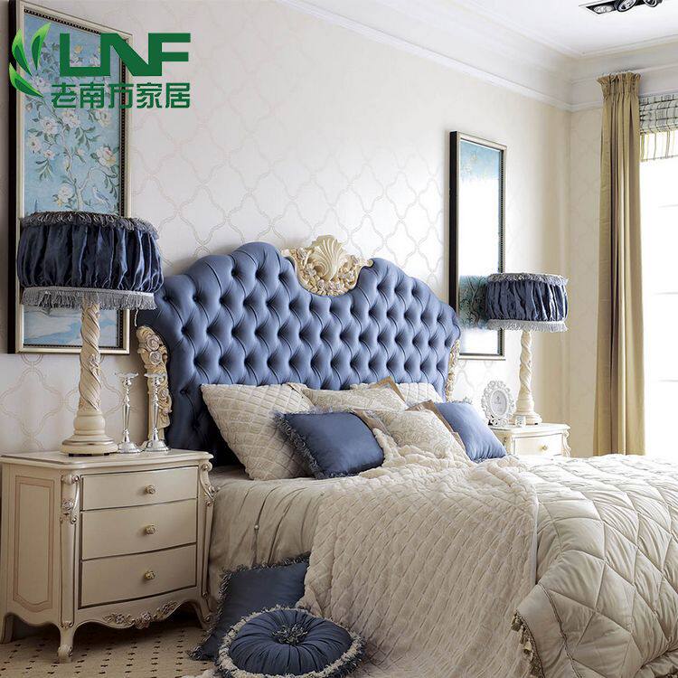 新古典后现代实木双人床欧式豪华大床公主床白色高箱储物特价婚床