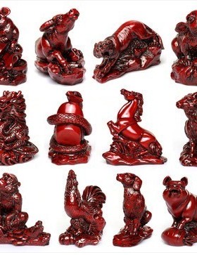 十二生肖摆件老鼠龙蛇公鸡工艺品