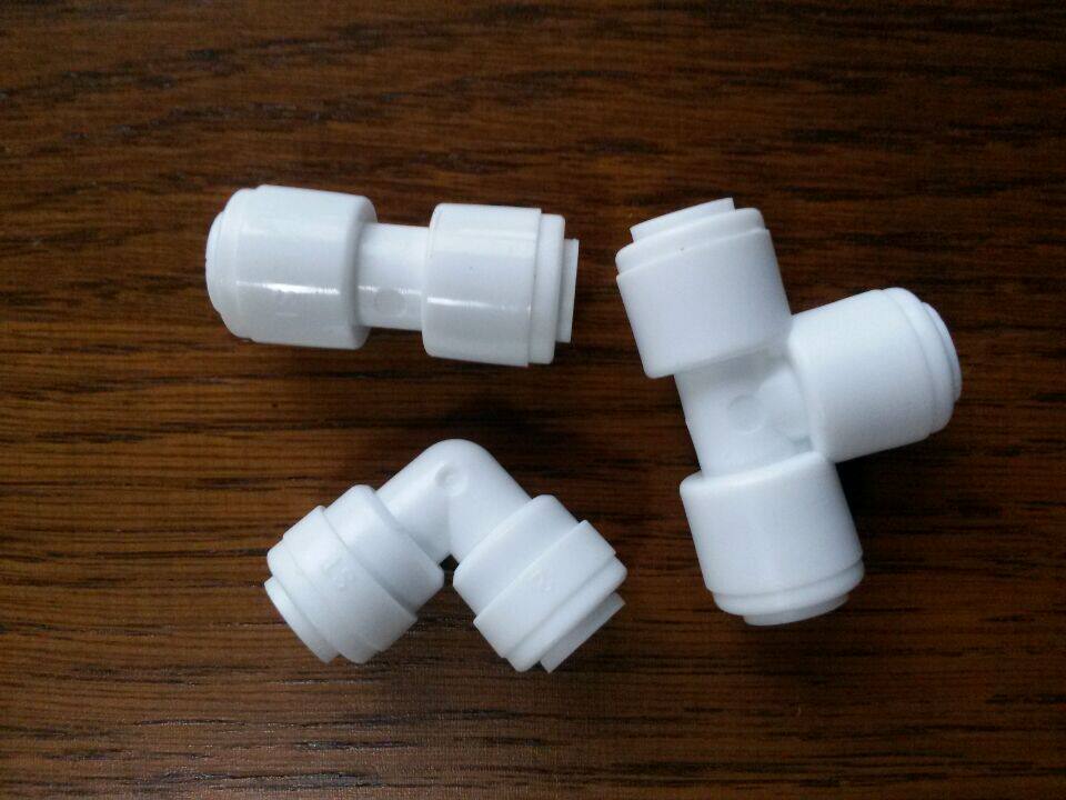 L型直角90度弯头快接三通弯头2分快插纯水机净水器喜来健友昵世韩