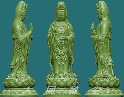 三维立体图 圆雕图 四轴  3D打印图 STL 模型  抬手观音
