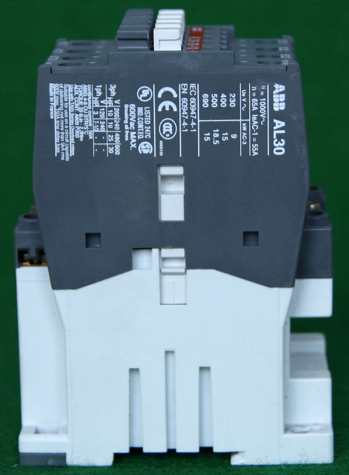 ABB AL30-30-10 24V进口拆机三相接触器线圈24V中间继电器