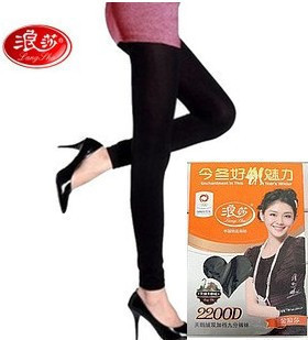 浪莎2双包邮超弹性柔软2200D天鹅绒双层双加裆裤袜98360 98361