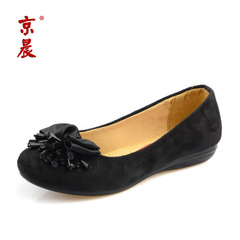 Beijing-old Beijing cloth shoes women's shoes in the morning spring leisure women bow comfortable soft bottom shallow air flat bottom shoes