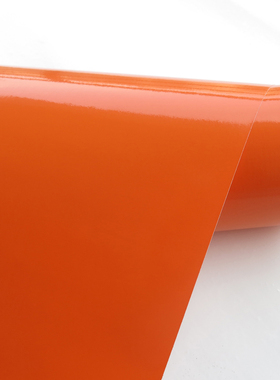 家具贴纸自粘烤漆橙色防水高光纯白色家具纸翻新贴衣柜门桌面贴