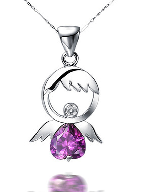 925银项链女款宝宝吊坠生日礼物