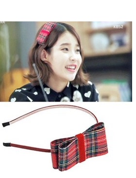 RF076现货！韩国进口Angelrena 韩剧漂亮男IU同款经典格子发箍