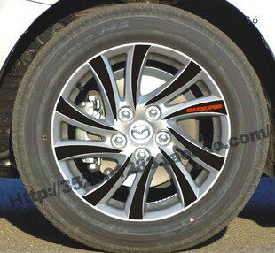 马自达5轮毂贴 马5 专用轮毂碳纤维贴纸改装轮毂贴 包邮