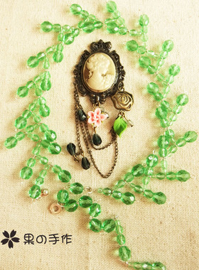 手作风日本水晶女神款橄榄枝项链