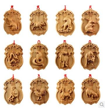 桃木十二生肖吊坠项坠钥匙扣福从天降款鼠牛虎兔龙蛇马羊猴鸡狗猪,家居饰品,木雕,淘宝优惠券,粉丝福利购,淘宝优惠卷