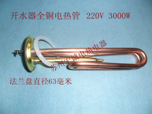 开水器全铜电热管加热管发热管 220V3000W热水器加热管开水炉