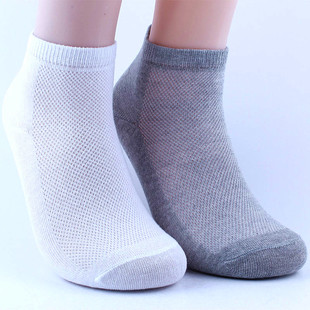 全棉袜低帮袜纯棉袜男袜夏季 短袜子船袜网眼短筒薄棉10双 包邮 薄款