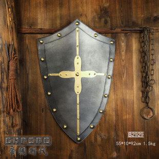 中世纪仿古盾牌古代兵器影视道具复古怀旧酒吧墙面装饰品原创新品