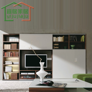 【YIJU家具】电视柜定制 客厅背景组合柜 现代客厅视听柜定做设计