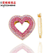 Package mail smiling scarf buckle female Korean Crystal rhinestones brooch corsage pin clasp Korea jewelry