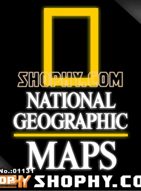 汽车踏板车贴纸3M反光贴01131国家地理地图MAPS