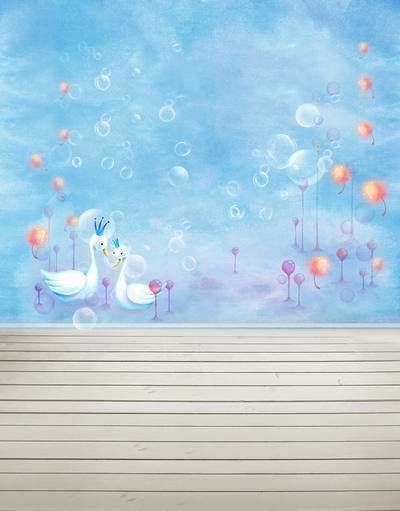 热销数码摄影背景布儿童主题白画布PP纸喷绘画意背景CM-2798