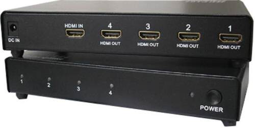 仝丽HDP104B HDMI 1进4出视频分配器 一进四出高清HDMI分配器 3D