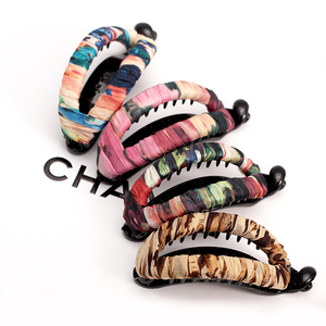 香蕉夹发饰手工布艺八字扭夹顶夹盘发卡韩国头饰防滑马尾夹发夹