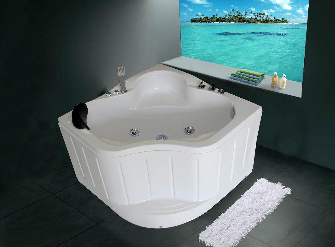 (厂家直销)高级压克力/亚克力浴缸-1.05*1.05三角五件套缸