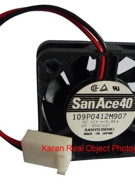 Sanyo/三洋 109P0412M907 4010 DC12V 0.06A 4cm静音散热风扇