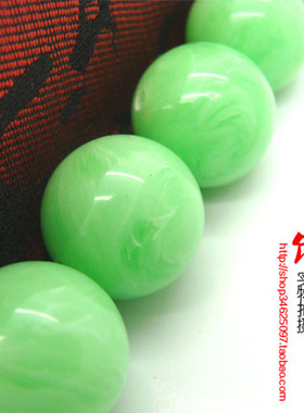 中东琥珀蜜蜡散珠/翠绿色雪山蜜蜡手链单珠/DIY圆珠配珠14mm手串