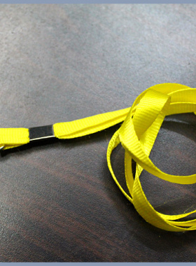 『正彩文化』厂家直销 5#橄榄钩铁钩1CM 柠檬黄色 细纹证件卡挂绳