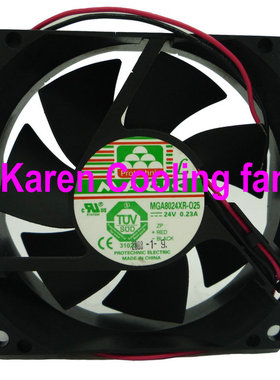 热销推荐原装8025 24V 0.23A MGA8024XR-O25 8cm 变频器散热风扇