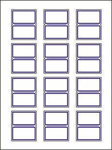 自粘性小标签 不干胶纸 永实YS098手写标签 蓝框 20x24mm 12张/包
