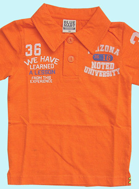 /外贸原单BLUE MART 橙色POLO衫/特价