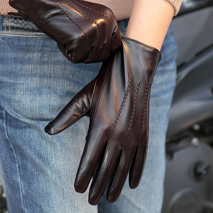 Gants pour homme WARMEN en peau de mouton - Ref 2782667 Image 1